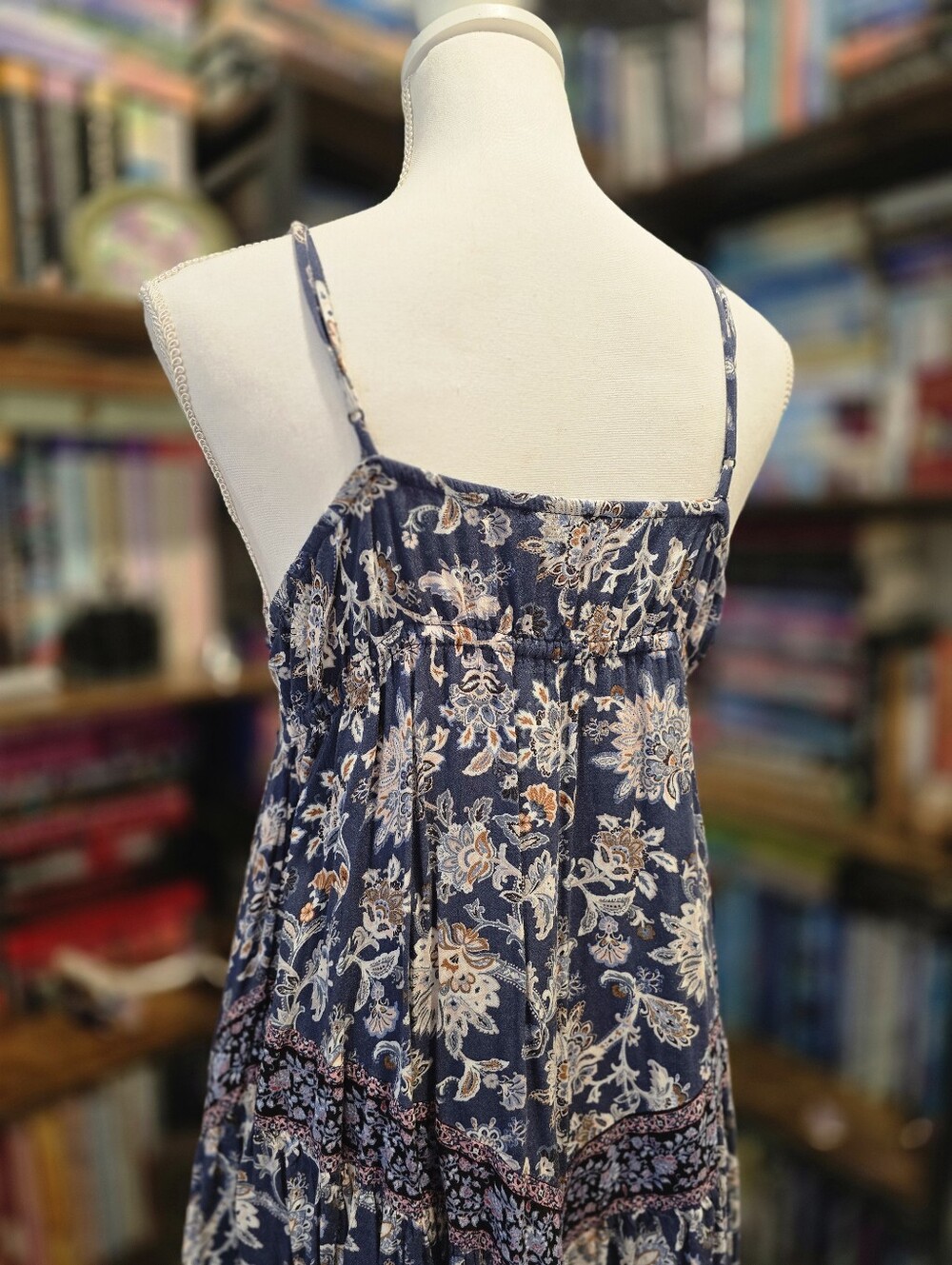 American Eagle Boho Floral Dress with Pink and Blue Accents - Picture 7 of 9